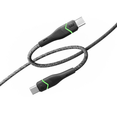 Кабель для зарядки USB Ridea RC-RL15 RGB Light Type-C to Type-C 60W 20V/3A 1.2 м Черный Кабель для зарядки USB Ridea RC-RL15 RGB Light Type-C to Type-C 60W 20V/3A 1.2 м Черный