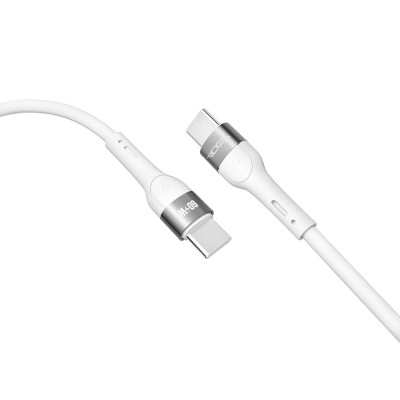 Кабель для зарядки USB Ridea RC-XS51 X-Silicone Type-C to Type-C 60W 20V/3A 1.2 м Белый Кабель для зарядки USB Ridea RC-XS51 X-Silicone Type-C to Type-C 60W 20V/3A 1.2 м Белый