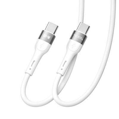 Кабель для зарядки USB Ridea RC-XS51 X-Silicone Type-C to Type-C 60W 20V/3A 1.2 м Белый Кабель для зарядки USB Ridea RC-XS51 X-Silicone Type-C to Type-C 60W 20V/3A 1.2 м Белый