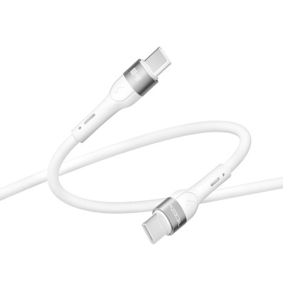 Кабель для зарядки USB Ridea RC-XS51 X-Silicone Type-C to Type-C 60W 20V/3A 1.2 м Белый Кабель для зарядки USB Ridea RC-XS51 X-Silicone Type-C to Type-C 60W 20V/3A 1.2 м Белый