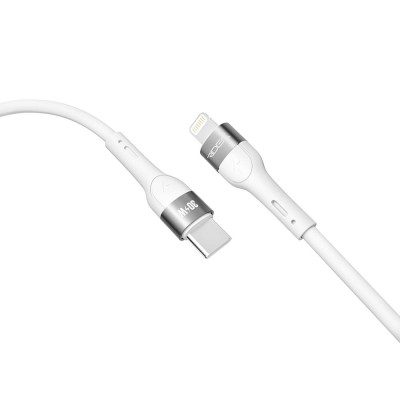 Кабель для зарядки USB Ridea RC-XS51 X-Silicone Type-C to Lightning 30W 10V/3A 1.2 м Белый Кабель для зарядки USB Ridea RC-XS51 X-Silicone Type-C to Lightning 30W 10V/3A 1.2 м Белый