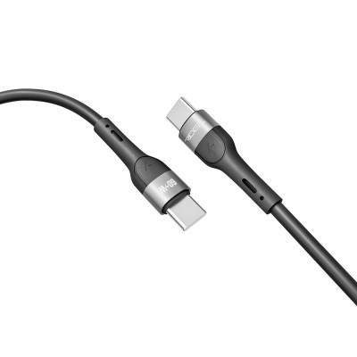 Кабель для зарядки USB Ridea RC-XS51 X-Silicone Type-C to Type-C 60W 20V/3A 2 м Черный Кабель для зарядки USB Ridea RC-XS51 X-Silicone Type-C to Type-C 60W 20V/3A 2 м Черный
