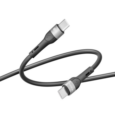 Кабель для зарядки USB Ridea RC-XS51 X-Silicone Type-C to Type-C 60W 20V/3A 2 м Черный Кабель для зарядки USB Ridea RC-XS51 X-Silicone Type-C to Type-C 60W 20V/3A 2 м Черный