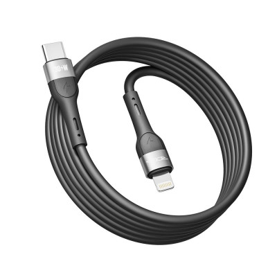 Кабель для заряджання USB Ridea RC-XS51 X-Silicone Type-C to Lightning 30W 10V/3A 2 м Чорний