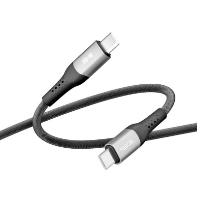 Кабель для заряджання USB Ridea RC-US42 UltraStrong Type-C to Type-C 60W 20V/3A 2 м Чорний Кабель для заряджання USB Ridea RC-US42 UltraStrong Type-C to Type-C 60W 20V/3A 2 м Чорний