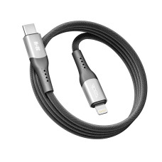 Кабель для заряджання USB Ridea RC-US42 UltraStrong Type-C to Lightning 30W 10V/3A 1.2 м Чорний