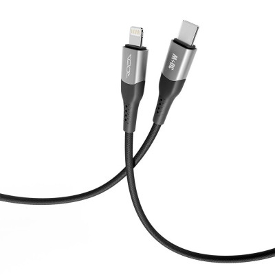 Кабель для заряджання USB Ridea RC-US42 UltraStrong Type-C to Lightning 30W 10V/3A 2 м Чорний Кабель для заряджання USB Ridea RC-US42 UltraStrong Type-C to Lightning 30W 10V/3A 2 м Чорний