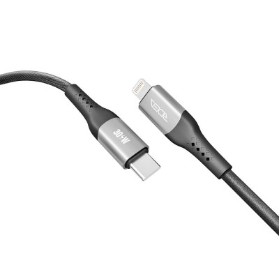 Кабель для заряджання USB Ridea RC-US42 UltraStrong Type-C to Lightning 30W 10V/3A 2 м Чорний Кабель для заряджання USB Ridea RC-US42 UltraStrong Type-C to Lightning 30W 10V/3A 2 м Чорний