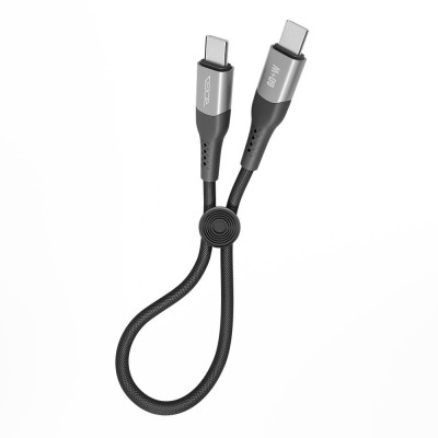Кабель для заряджання USB Ridea RC-US42 UltraStrong Type-C to Type-C 60W 20V/3A 0.25m Чорний