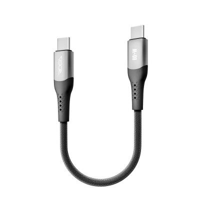 Кабель для заряджання USB Ridea RC-US42 UltraStrong Type-C to Type-C 60W 20V/3A 0.25m Чорний Кабель для заряджання USB Ridea RC-US42 UltraStrong Type-C to Type-C 60W 20V/3A 0.25m Чорний