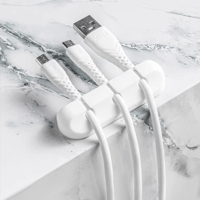 Органайзер для кабелей самоклеящийся на 3 провода ANbeauty White (AN0103423) Органайзер для кабелей самоклеящийся на 3 провода ANbeauty White (AN0103423)