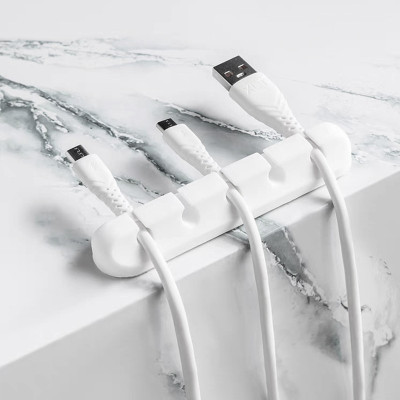 Органайзер для кабелей самоклеящийся на 3 провода ANbeauty White (AN0103423) Органайзер для кабелей самоклеящийся на 3 провода ANbeauty White (AN0103423)