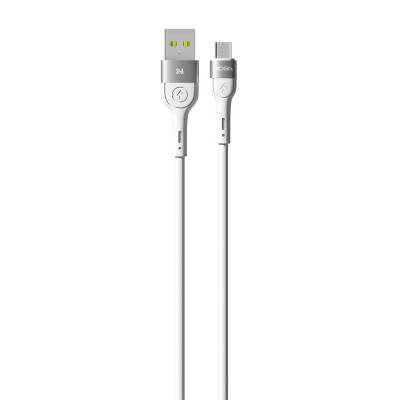 Кабель для заряджання USB Ridea RC-XS51 X-Silicone USB-MicroUSB 60W 20V/3A 1.2 м Білий Кабель для заряджання USB Ridea RC-XS51 X-Silicone USB-MicroUSB 60W 20V/3A 1.2 м Білий