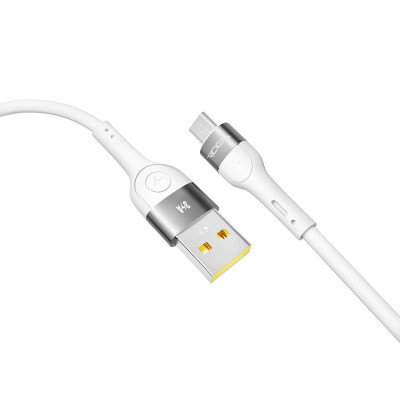 Кабель для заряджання USB Ridea RC-XS51 X-Silicone USB-MicroUSB 60W 20V/3A 1.2 м Білий Кабель для заряджання USB Ridea RC-XS51 X-Silicone USB-MicroUSB 60W 20V/3A 1.2 м Білий