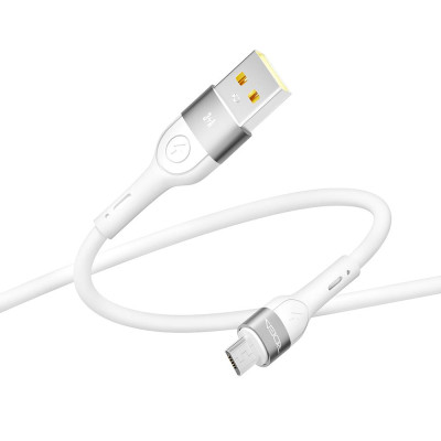 Кабель для заряджання USB Ridea RC-XS51 X-Silicone USB-MicroUSB 60W 20V/3A 1.2 м Білий Кабель для заряджання USB Ridea RC-XS51 X-Silicone USB-MicroUSB 60W 20V/3A 1.2 м Білий