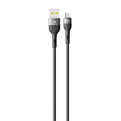 Кабель для заряджання USB Ridea RC-XS51 X-Silicone USB-MicroUSB 60W 20V/3A 1.2 м Чорний Кабель для заряджання USB Ridea RC-XS51 X-Silicone USB-MicroUSB 60W 20V/3A 1.2 м Чорний