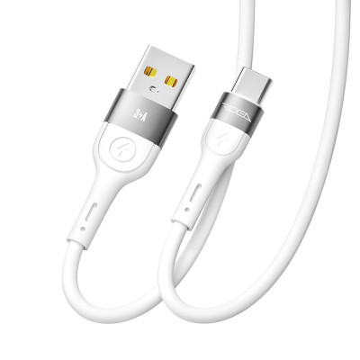 Кабель для зарядки USB Ridea RC-XS51 X-Silicone USB-Type C 60W 20V/3A 1.2 м Белый Кабель для зарядки USB Ridea RC-XS51 X-Silicone USB-Type C 60W 20V/3A 1.2 м Белый