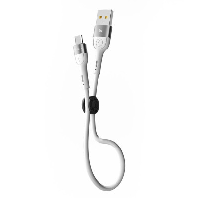 Кабель для зарядки USB Ridea RC-XS51 X-Silicone USB-МicroUSB 60W 20V/3A 0.25m Белый