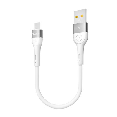 Кабель для зарядки USB Ridea RC-XS51 X-Silicone USB-МicroUSB 60W 20V/3A 0.25m Белый Кабель для зарядки USB Ridea RC-XS51 X-Silicone USB-МicroUSB 60W 20V/3A 0.25m Белый