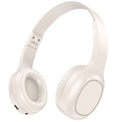 Беспроводные наушники с микрофоном Hoco W46 Charm BT Bluetooth 5.3 AUX 200 мАч White (31654_2907100)
