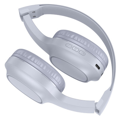 Бездротові навушники з мікрофоном Hoco W46 Charm BT Bluetooth 5.3 AUX 200 мАг Grey (31654_2907101) Бездротові навушники з мікрофоном Hoco W46 Charm BT Bluetooth 5.3 AUX 200 мАг Grey (31654_2907101)