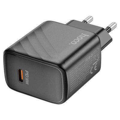 Мережевий зарядний пристрій Hoco CS22A Value Type-C PD30W/PPS/QC3.0/FCP/AFC ЄС Black (33608_3210136)