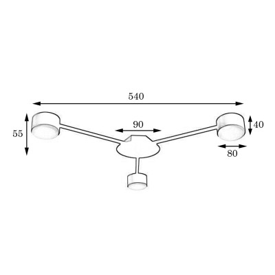 Люстра потолочная MSK Electric Copter 3 плафона GX53 NL 8040-3 WH Белый 618701 Люстра потолочная MSK Electric Copter 3 плафона GX53 NL 8040-3 WH Белый 618701