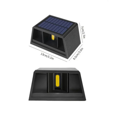 Настенный светодиодный уличный фонарь с солнечной панелью Double Light HS-8032/9057 Настенный светодиодный уличный фонарь с солнечной панелью Double Light HS-8032/9057