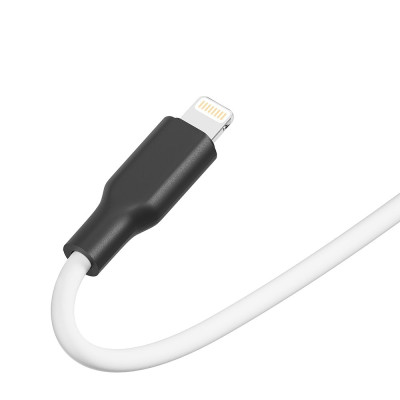 Кабель для заряджання та обміну даними USB Ridea RC-AI21 AirSiliconePro 12W 5V/2.4A USB-Lightning 1 м Біло-чорний Кабель для заряджання та обміну даними USB Ridea RC-AI21 AirSiliconePro 12W 5V/2.4A USB-Lightning 1 м Біло-чорний