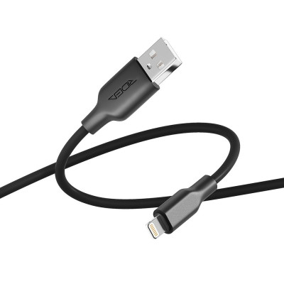 Кабель для заряджання та обміну даними USB Ridea RC-AI21 AirSiliconePro 12W 5V/2.4A USB-Lightning 1 м Чорний Кабель для заряджання та обміну даними USB Ridea RC-AI21 AirSiliconePro 12W 5V/2.4A USB-Lightning 1 м Чорний