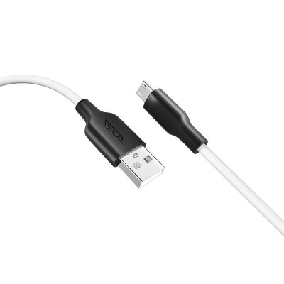 Кабель для заряджання та обміну даними USB Ridea RC-AI21 AirSiliconePro 60W 20V/3A USB-MicroUSB 1 м Біло-чорний Кабель для заряджання та обміну даними USB Ridea RC-AI21 AirSiliconePro 60W 20V/3A USB-MicroUSB 1 м Біло-чорний