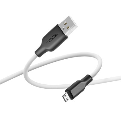 Кабель для заряджання та обміну даними USB Ridea RC-AI21 AirSiliconePro 60W 20V/3A USB-MicroUSB 1 м Біло-чорний Кабель для заряджання та обміну даними USB Ridea RC-AI21 AirSiliconePro 60W 20V/3A USB-MicroUSB 1 м Біло-чорний