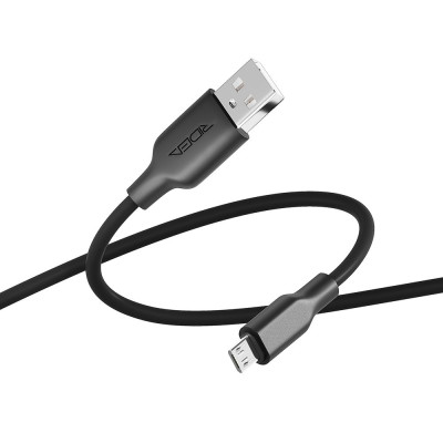 Кабель для заряджання та обміну даними USB Ridea RC-AI21 AirSiliconePro 60W 20V/3A USB-MicroUSB 1 м Чорний Кабель для заряджання та обміну даними USB Ridea RC-AI21 AirSiliconePro 60W 20V/3A USB-MicroUSB 1 м Чорний
