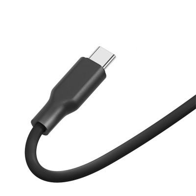 Кабель для заряджання та обміну даними USB Ridea RC-AI21 AirSiliconePro 60W 20V/3A USB-Type C 1 м Чорний Кабель для заряджання та обміну даними USB Ridea RC-AI21 AirSiliconePro 60W 20V/3A USB-Type C 1 м Чорний