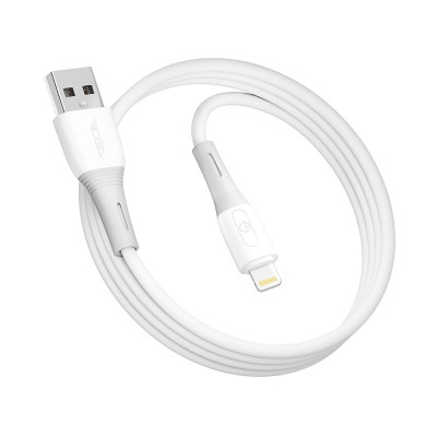 Кабель для заряджання та обміну даними USB Ridea RC-SI35 SiliconePro 12W 5V/2.4A USB-Lightning 1 м Білий