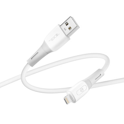 Кабель для заряджання та обміну даними USB Ridea RC-SI35 SiliconePro 12W 5V/2.4A USB-Lightning 1 м Білий Кабель для заряджання та обміну даними USB Ridea RC-SI35 SiliconePro 12W 5V/2.4A USB-Lightning 1 м Білий