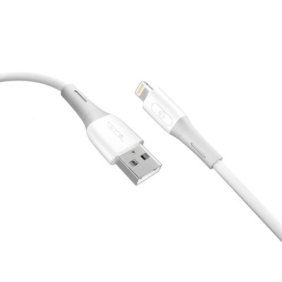 Кабель для заряджання та обміну даними USB Ridea RC-SI35 SiliconePro 12W 5V/2.4A USB-Lightning 1 м Білий Кабель для заряджання та обміну даними USB Ridea RC-SI35 SiliconePro 12W 5V/2.4A USB-Lightning 1 м Білий