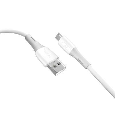 Кабель для заряджання та обміну даними USB Ridea RC-SI35 SiliconePro 60W 20V/3A USB-MicroUSB 1 м Білий Кабель для заряджання та обміну даними USB Ridea RC-SI35 SiliconePro 60W 20V/3A USB-MicroUSB 1 м Білий