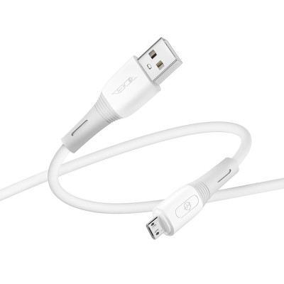 Кабель для заряджання та обміну даними USB Ridea RC-SI35 SiliconePro 60W 20V/3A USB-MicroUSB 1 м Білий Кабель для заряджання та обміну даними USB Ridea RC-SI35 SiliconePro 60W 20V/3A USB-MicroUSB 1 м Білий