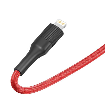 Кабель для заряджання та обміну даними USB Ridea RC-ST74 StablePro 12W 5V/2.4A USB-Lightning 1 м Червоний-чорний Кабель для заряджання та обміну даними USB Ridea RC-ST74 StablePro 12W 5V/2.4A USB-Lightning 1 м Червоний-чорний