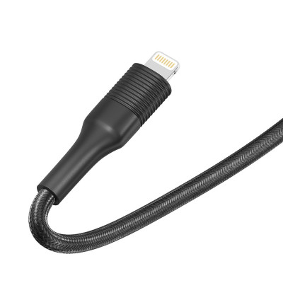 Кабель для заряджання та обміну даними USB Ridea RC-ST74 StablePro 12W 5V/2.4A USB-Lightning 1 м Чорний Кабель для заряджання та обміну даними USB Ridea RC-ST74 StablePro 12W 5V/2.4A USB-Lightning 1 м Чорний