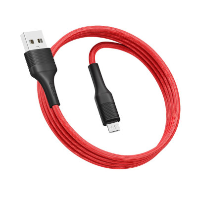 Кабель для зарядки и обмена данными USB Ridea RC-ST74 StablePro 60W 20V/3A USB-МicroUSB 1 м Красно-черный