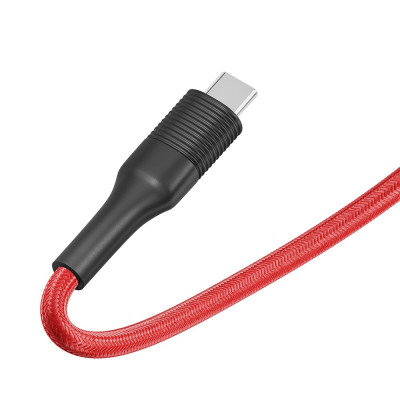 Кабель для заряджання та обміну даними USB Ridea RC-ST74 StablePro 60W 20V/3A USB-Type C 1 м Червоний-чорний Кабель для заряджання та обміну даними USB Ridea RC-ST74 StablePro 60W 20V/3A USB-Type C 1 м Червоний-чорний