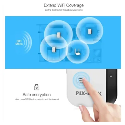 Ретранслятор репітер підсилювач сигналу Wi-Fi Pix-Link LV-WR03 White (16170-hbr) Ретранслятор репітер підсилювач сигналу Wi-Fi Pix-Link LV-WR03 White (16170-hbr)
