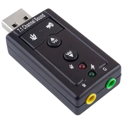 Звукова карта Atcom 7.1 USB QTS-007 Black (16160-hbr)