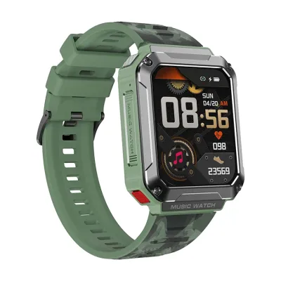 Смарт-часы с наушниками Lemfo T93 силиконовый ремешок Green (16343-hbr)