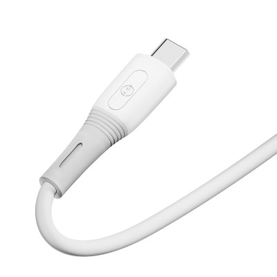 Кабель для заряджання та обміну даними USB Ridea RC-SI35 SiliconePro 60W 20V/3A USB-Type C 1 м Білий Кабель для заряджання та обміну даними USB Ridea RC-SI35 SiliconePro 60W 20V/3A USB-Type C 1 м Білий