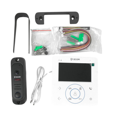 Комплект відеодомофона і відеопанель BCOM BD-480 White Kit Комплект відеодомофона і відеопанель BCOM BD-480 White Kit