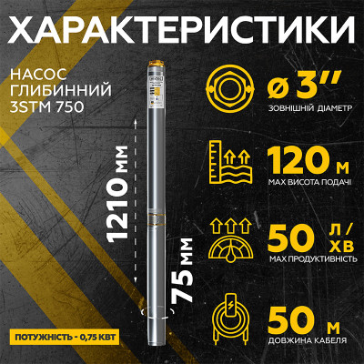 Насос глубинный Mytec 3STm 750