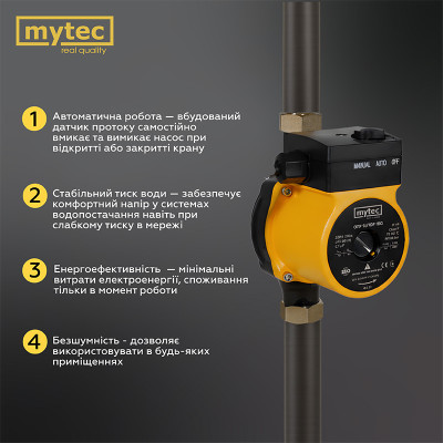 Насос для підвищення тиску Mytec OTP 15-10P/160 Насос для підвищення тиску Mytec OTP 15-10P/160